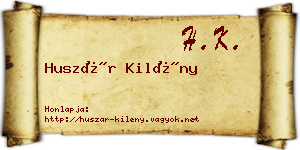 Huszár Kilény névjegykártya